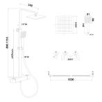 Doucheset - met Regendouche 25cm - en Thermostaatkraan, Ophalen of Verzenden, Nieuw