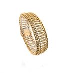 Gouden Franse gourmet schakel armband | 19 cm, Sieraden, Tassen en Uiterlijk, Armbanden, Ophalen of Verzenden, Gebruikt, Overige kleuren