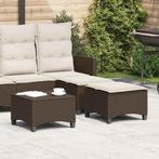 vidaXL Tuinkrukken met kussens 2 st 55x55x36 cm poly rattan, Tuin en Terras, Tuinsets en Loungesets, Verzenden, Nieuw, Rotan