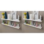 vidaXL Wandplanken 4 st 120 cm wit, Huis en Inrichting, Woonaccessoires | Wandplanken en Boekenplanken, Verzenden, Nieuw