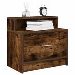 vidaXL Nachtkastje met lade 51x31x47 cm gerookt eikenkleurig, Verzenden, Nieuw, Hout