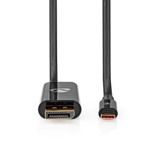 USB C naar DisplayPort kabel | Nedis | 2 meter, Computers en Software, Pc- en Netwerkkabels, Nieuw, Verzenden