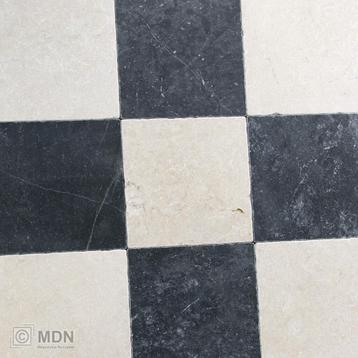 Turks hardsteen - getrommeld marmer dambord vloer mix 20x20 beschikbaar voor biedingen