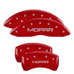 MGP 4 Caliper Covers Engraved Front & Rear MOPAR Red finish, Auto-onderdelen, Ophalen of Verzenden, Nieuw