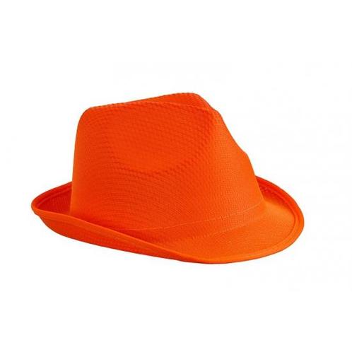 Trilby feesthoedje oranje voor volwassenen - Feesthoeden o.., Hobby en Vrije tijd, Feestartikelen, Ophalen of Verzenden