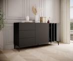 Meubella | Dressoir antraciet 150x40x78 cm, Verzenden, 150 tot 200 cm, Nieuw, Modern