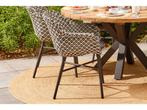 Hartman Delphine Dining Tuinstoel - Zwart/Wit Wicker, Tuin en Terras, Tuinsets en Loungesets, Verzenden, Nieuw
