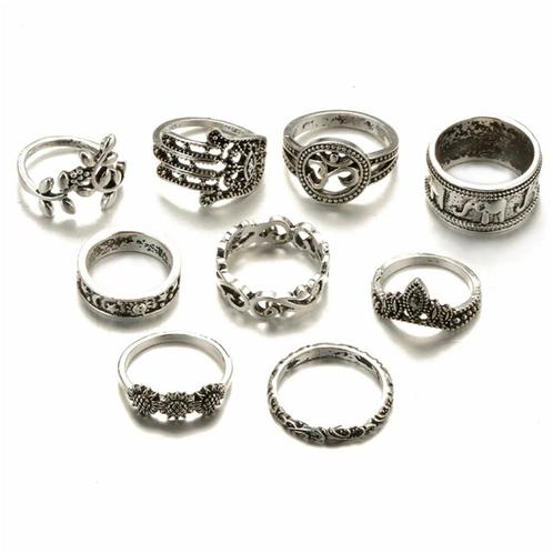 Fako Bijoux® - Bohemian Stijl Ringenset - Eyro - 9 -Delig -, Sieraden, Tassen en Uiterlijk, Ringen, Verzenden