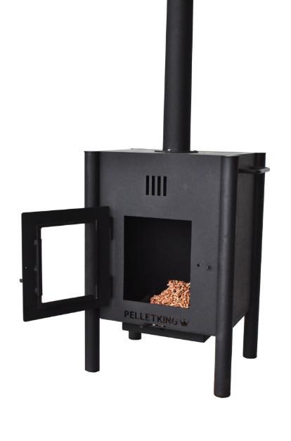 KING buitenkachel type STANDAARD (op pellets), Huis en Inrichting, Kachels, Vrijstaand, Nieuw, Hout, Ophalen of Verzenden