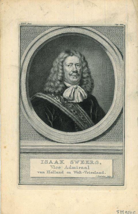 Portrait of Isaac Sweers, Antiek en Kunst, Kunst | Etsen en Gravures