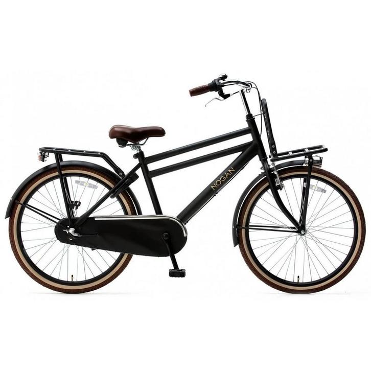 Nogan Cargo N3 Transportfiets 24 inch Jongensfiets Mat Zwart, Fietsen en Brommers, Fietsen | Jongens, 24 inch, Nieuw, Handrem