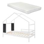 Kinderbed Lorenskog huisbed met matras 200x90 cm wit [en.cas, Verzenden, Nieuw