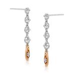 Oorbellen - 18 karaat Roségoud, Witgoud - 0.40ct. tw., Sieraden, Tassen en Uiterlijk, Nieuw