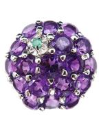 Smaragd - Zilver, Ring Licht van de Geest - Innerlijke