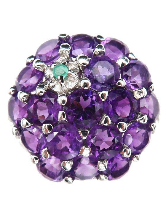 Smaragd - Zilver, Ring Licht van de Geest - Innerlijke, Antiek en Kunst, Antiek | Boeken en Bijbels