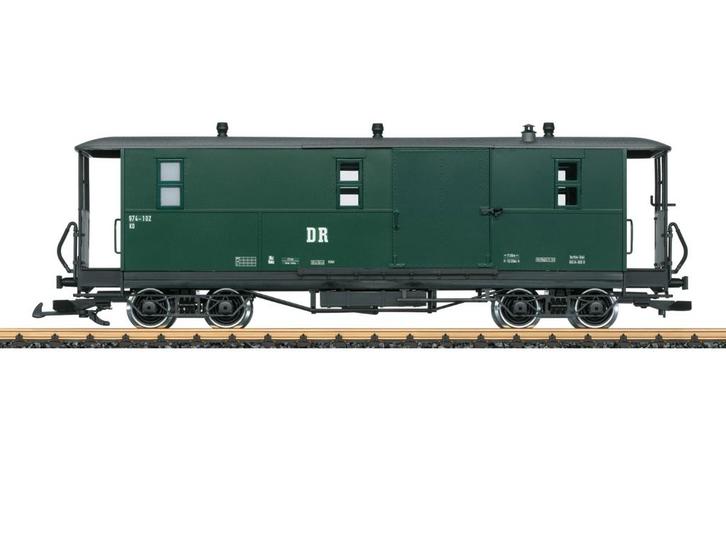 LGB 30326 DR Gepäckwagen Bauart KD4, Metallrader (11/2025), Hobby en Vrije tijd, Modeltreinen | Overige schalen, Overige typen