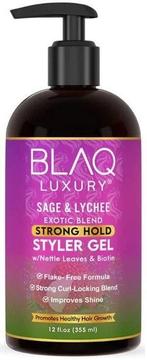 Blaq Luxury Sage & Lychee Styler Gel 12oz., Sieraden, Tassen en Uiterlijk, Uiterlijk | Haarverzorging, Nieuw, Verzenden