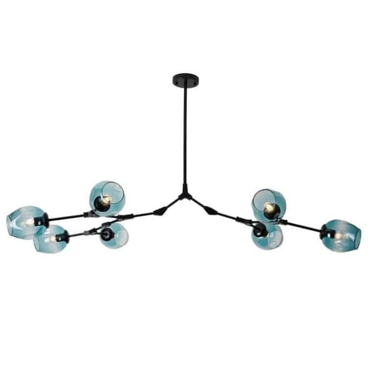Blue Retro Bean Hanglamp By Suitta, Huis en Inrichting, Lampen | Hanglampen, Zo goed als nieuw, Ophalen of Verzenden
