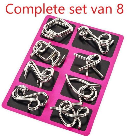 8x Metalen Puzzel Breinbreker | Hersenkraker Set | Denkspel, Hobby en Vrije tijd, Denksport en Puzzels, Overige typen, Nieuw, Minder dan 500 stukjes