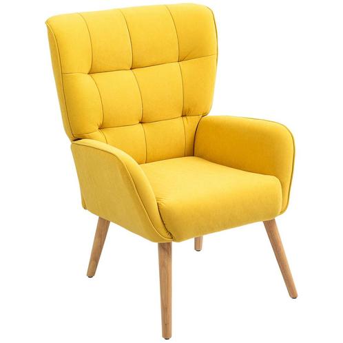 TRUUSK Fauteuil Woonkamer Loungestoel Relaxstoel Met Houten, Huis en Inrichting, Stoelen, Nieuw, Verzenden