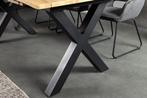 Eettafel WILD 160-200cm tafelblad 25mm X-poten wild, Huis en Inrichting, Tafels | Eettafels, Ophalen of Verzenden, Nieuw