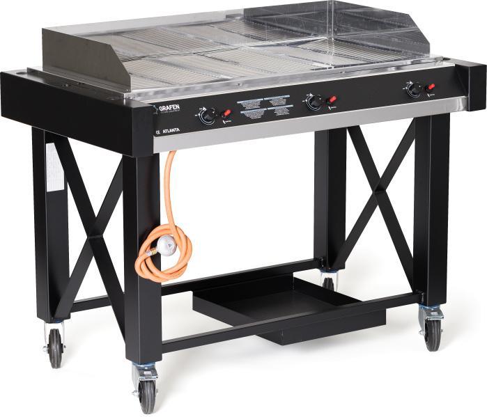 Hendi Gas barbecue Atlanta | 1285x770x(H)917 mm | RVS, Zakelijke goederen, Horeca | Keukenapparatuur, Verzenden