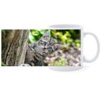 Beker - Kitten in Tuin achter Boom NIEUW, Ophalen of Verzenden, Nieuw