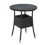 Polyrotan Tuintafel / Bijzettafel / Balkontafel Yoro - Rond, Tuin en Terras, Tuintafels, Verzenden, Nieuw