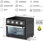 2dekans | TurboTronic AF32MRD Airfryer XXL en Oven – Zwart, Witgoed en Apparatuur, Ovens, Ophalen of Verzenden, Gebruikt