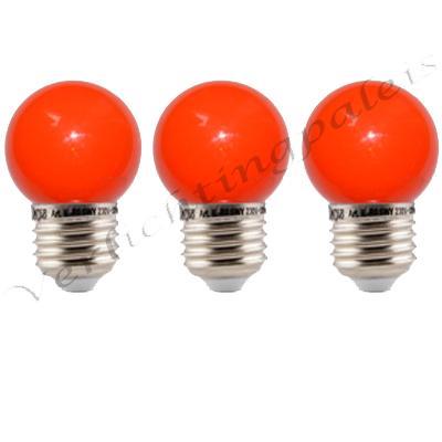 LED kogellamp - 1W E27 Rood, Huis en Inrichting, Lampen | Losse lampen, Nieuw, Verzenden