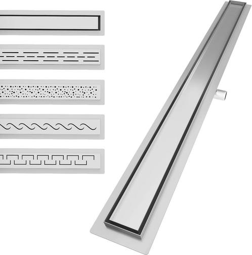 Aquamarin® Douchegoot - 110 cm - RVS - Sifon, Huis en Inrichting, Overige Huis en Inrichting, Verzenden