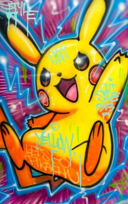 Outside313 - Let’s go Pikachu - Pokemon yellow, Antiek en Kunst, Kunst | Schilderijen | Modern
