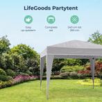 2dekans | LifeGoods Partytent - Paviljoen - 3x3 m - Easy Up, Ophalen of Verzenden, Zo goed als nieuw