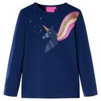 vidaXL Kindershirt met lange mouwen 92 marineblauw, Verzenden, Nieuw