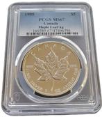 Canada 1 oz Maple Leaf 1995 PCGS MS67 gecertificeerd, Verzenden, Noord-Amerika, Losse munt, Zilver