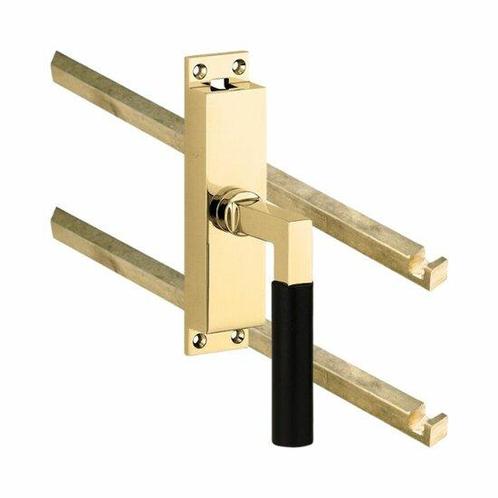 Kruk-espagnolet Bauhaus ebben Rechts Messing Ongelakt, Doe-het-zelf en Verbouw, Hang- en Sluitwerk, Nieuw, Ophalen of Verzenden