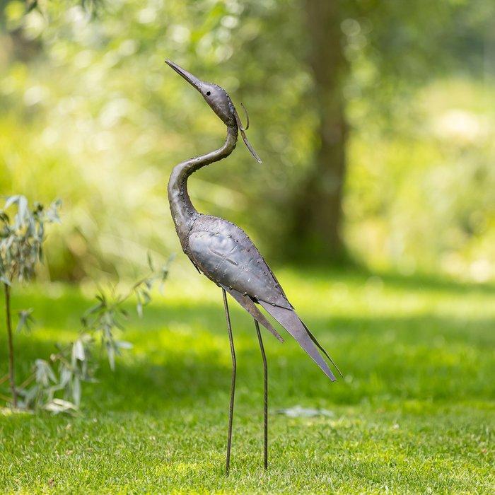 sculptuur, Reiger - 800 mm - Staal, Antiek en Kunst, Curiosa en Brocante