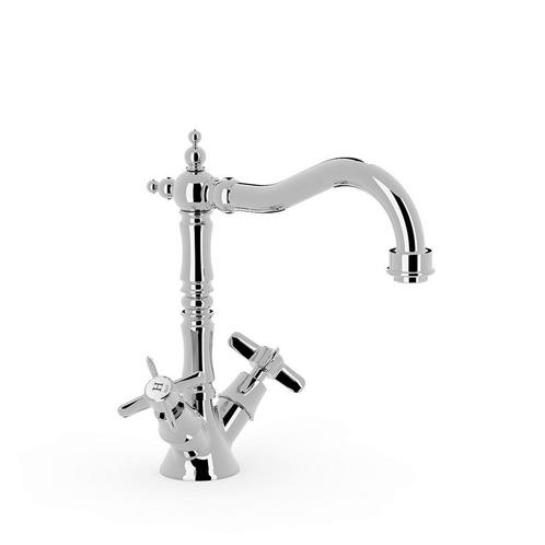 Wastafelkraan Tres Clasic 2 Grepen Hoog Gebogen Chroom, Doe-het-zelf en Verbouw, Sanitair, Kraan, Nieuw, Chroom, Ophalen of Verzenden