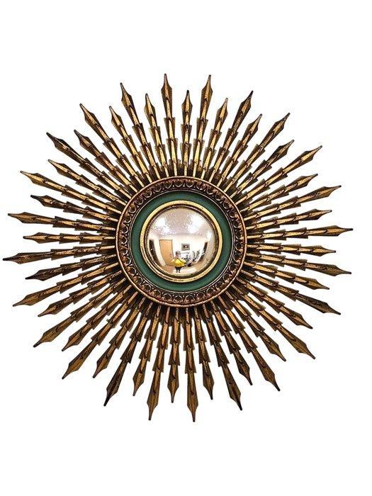 Spiegel - Hout, spiegel - Oude spiegel, met de hand gemaakt., Antiek en Kunst, Antiek | Overige Antiek