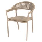 Sienna stapelbare dining tuinstoel rope venao latte Taste, Ophalen of Verzenden, Nieuw, Aluminium