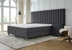 ACTIE! Boxspring Palermo 140 200 Antraciet, Verzenden, Nieuw, 140 cm, Twijfelaar