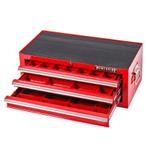 Gereedschapskist rood 3 laden gevuld met kunststof bakken, Ophalen of Verzenden, Nieuw