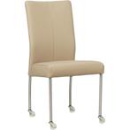 Leren eetkamerstoel Comfort met wieltjes - Toledo Mastic, Huis en Inrichting, Stoelen, Bruin, Nieuw, Leer, Ophalen of Verzenden