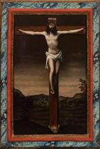 School of Aragón (XVI) - Christ crucified on Mount Golgotha, Antiek en Kunst, Kunst | Schilderijen | Klassiek
