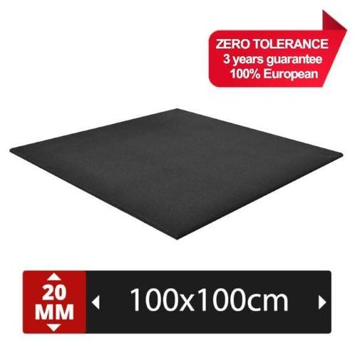 **FIT pro ** rubber sportvloer gym tegels ZERO% 100x100x2, Sport en Fitness, Fitnessapparatuur, Nieuw, Armen, Benen, Borst, Buik