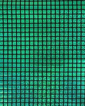 Polyester Foliedruk Hologram Geblokt Groen, Hobby en Vrije tijd, Stoffen en Lappen, Groen, Nieuw