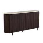 *WOONWINKEL* Walnoot Dressoir Met Travertin Blad, Huis en Inrichting, Kasten | Dressoirs, Verzenden, Nieuw