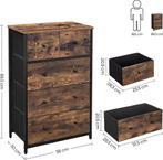 Opbergkast - ladekast - kast slaapkamer - stof met, Verzenden, Nieuw