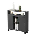 [en.casa] Badkamerkast Lumijoki niskast op wielen 71x70x20 c, Huis en Inrichting, Badkamer | Badkamermeubels, Verzenden, Nieuw