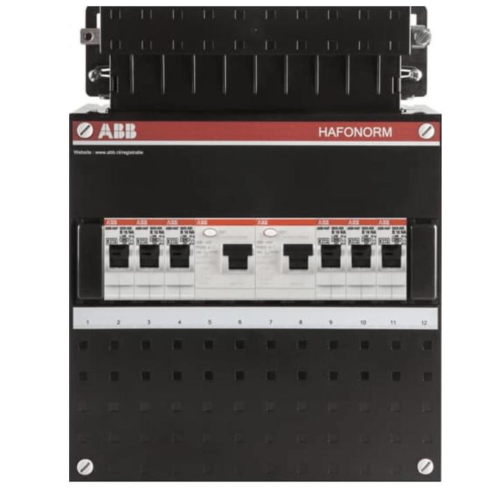 ABB uitbreidingsgroepenkast 1 fase 2 aardlekschakelaars 6, Doe-het-zelf en Verbouw, Elektra en Kabels, Ophalen of Verzenden